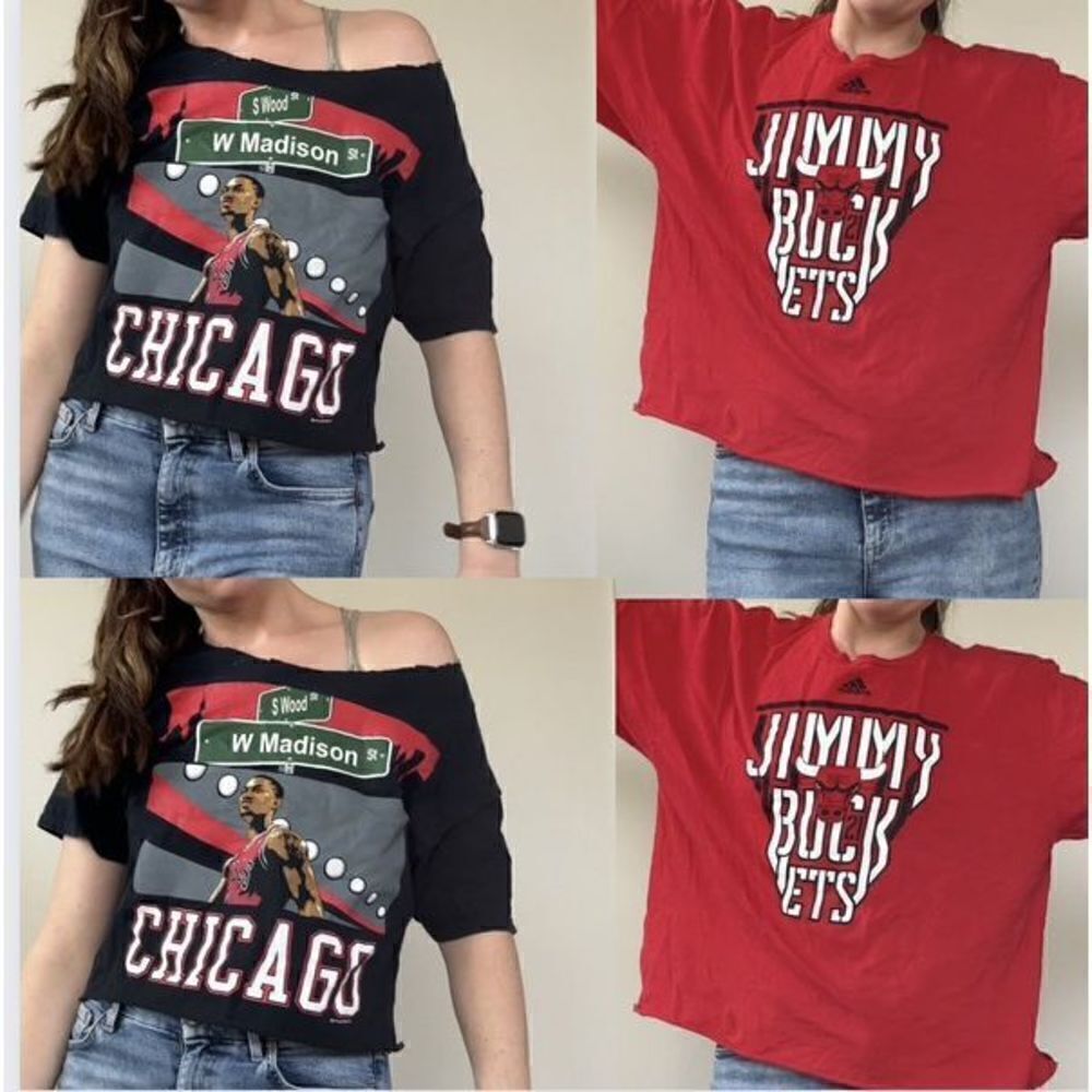 Chicago Bulls Cropped T-shirt Reworked Bundle